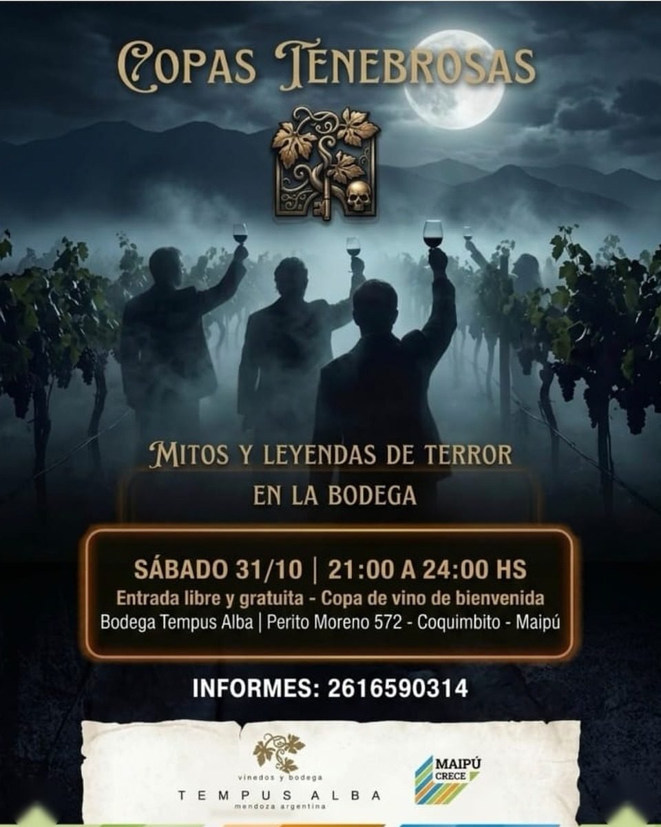 “COPAS TENEBROSAS”: UNA NOCHE DE MITOS Y LEYENDAS DE TERROR EN UNA BODEGA DE MAIPÚ