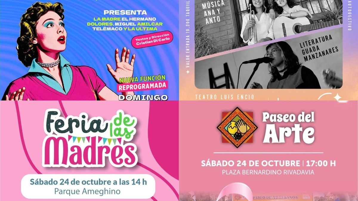 EL FIN DE SEMANA EN RIVADAVIA: TEATRO, FERIAS Y ARTESANOS PARA DISFRUTAR EN FAMILIA