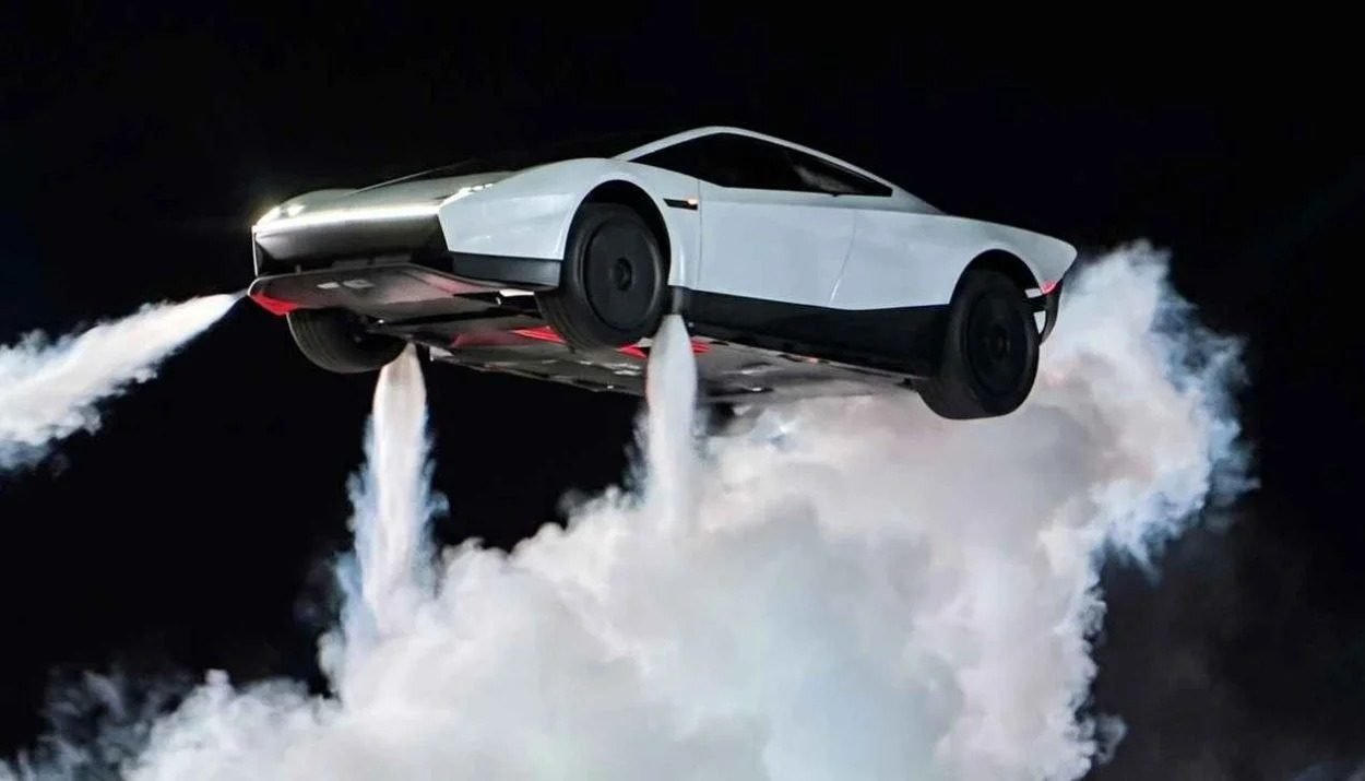 EL NUEVO TESLA DE ELON MUSK SORPRENDIÓ AL MUNDO: UN DEPORTIVO ELÉCTRICO CAPAZ DE “VOLAR” Y HACER ACROBACIAS EN EL AIRE