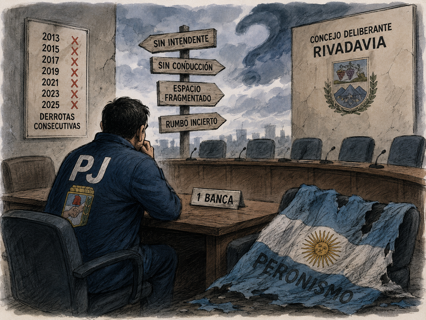 EL PERONISMO EN RIVADAVIA: UNA SOLA BANCA Y UN FUTURO INCIERTO