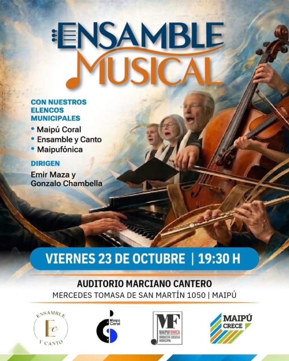 “ENSAMBLE MUSICAL”: LOS ELENCOS MUNICIPALES DE MAIPÚ SE JUNTAN EN UNA NOCHE DE CORO, ORQUESTA Y CANTO