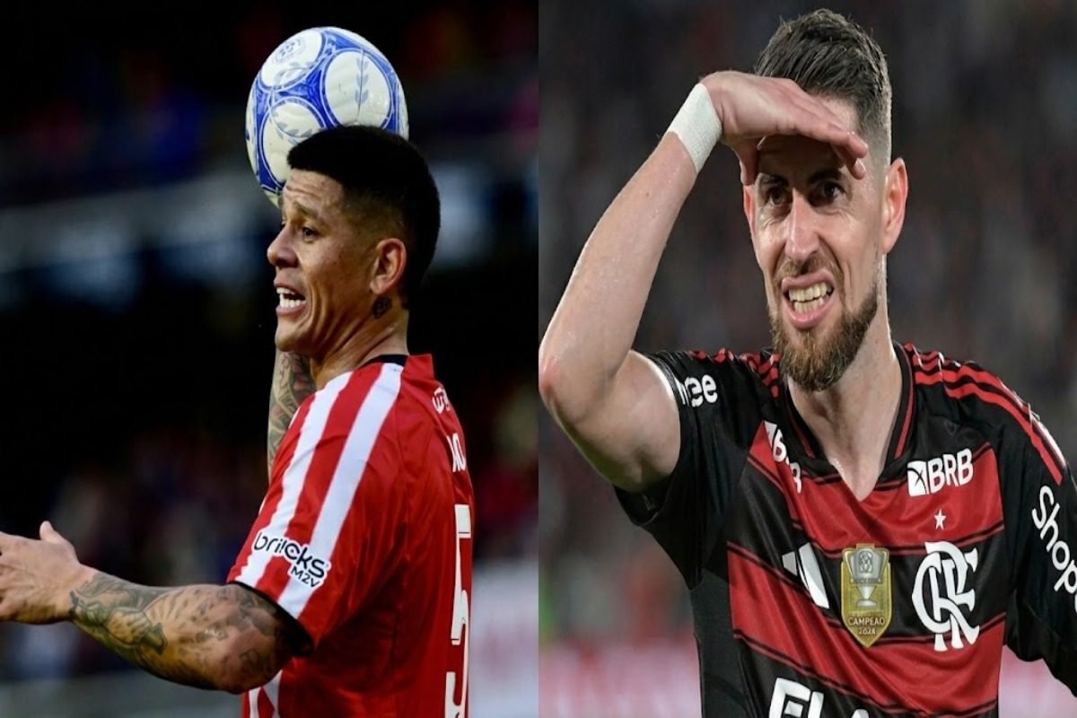 FLAMENGO QUIERE SACAR A ESTUDIANTES DE LA FINAL POR MARCOS ROJO, MIENTRAS JORGINHO DIO POSITIVO EN UN CONTROL ANTIDOPING