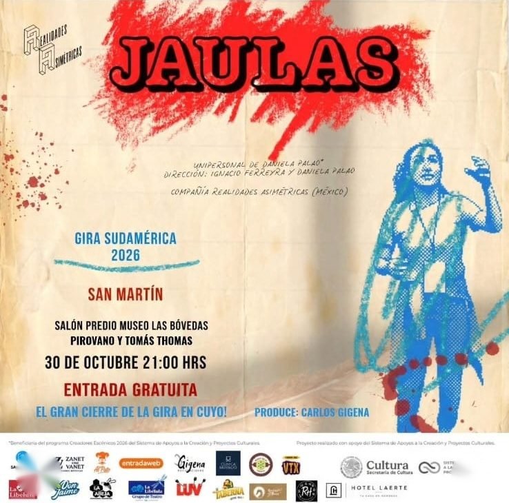 “JAULAS”: LA UNIPERSONAL DE DANIELA PALAO CIERRA SU GIRA POR CUYO EN SAN MARTÍN