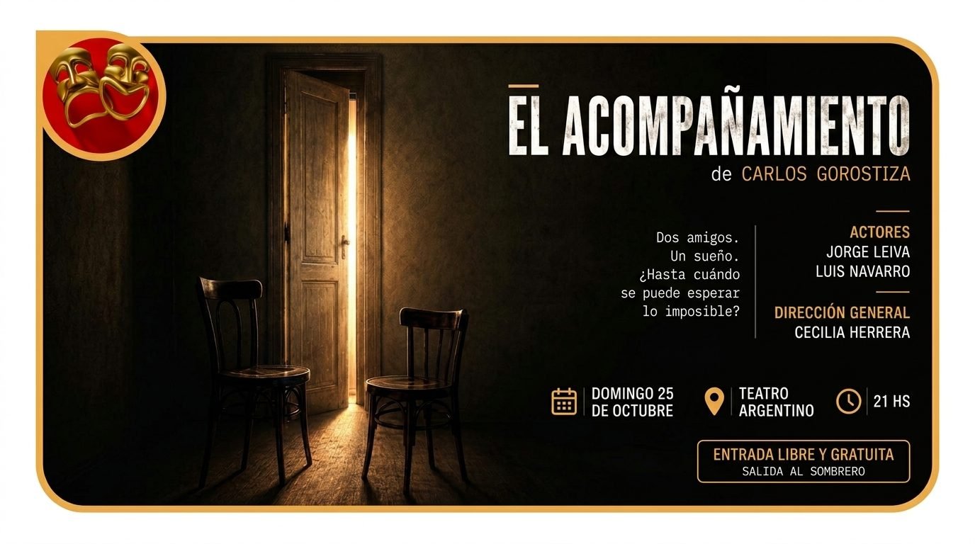 LA PAZ VUELVE A ABRIR EL TELÓN: “EL ACOMPAÑAMIENTO” TENDRÁ UNA NUEVA FUNCIÓN GRATUITA
