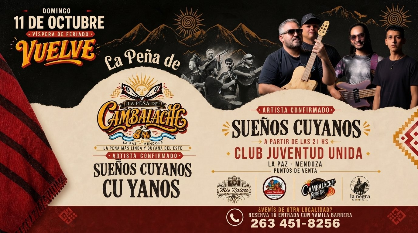 LA PEÑA DE CAMBALACHE VA POR SU CUARTA EDICIÓN Y PREPARA UNA GRAN NOCHE DE FOLCLORE EN LA PAZ