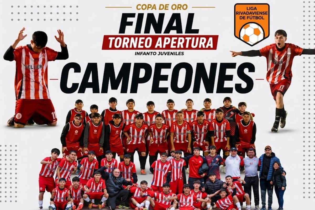 LOS CAMPEONES JUVENILES DE LA LIGA RIVADAVIENSE: SEIS TÍTULOS Y UNA FINAL QUE TERMINÓ EN ESCÁNDALO