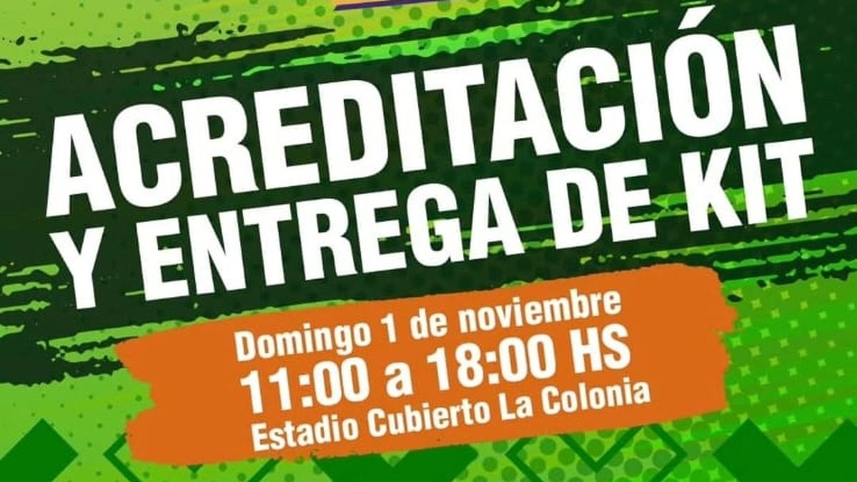 MARATÓN NOCTURNA JUNÍN 2026: ESTE DOMINGO SE ENTREGAN LOS KITS EN EL ESTADIO CUBIERTO LA COLONIA