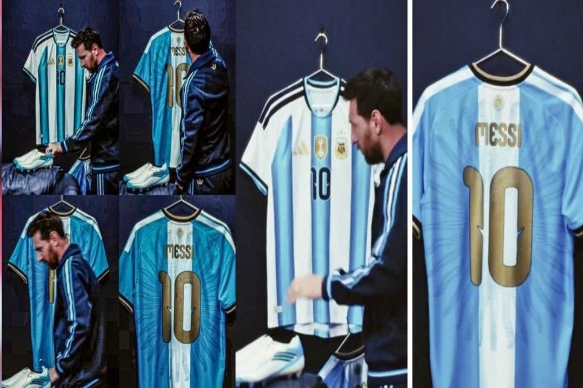 MESSI PRESENTÓ LA CAMISETA ESPECIAL QUE USARÁ EN SU DESPEDIDA DE LA SELECCIÓN