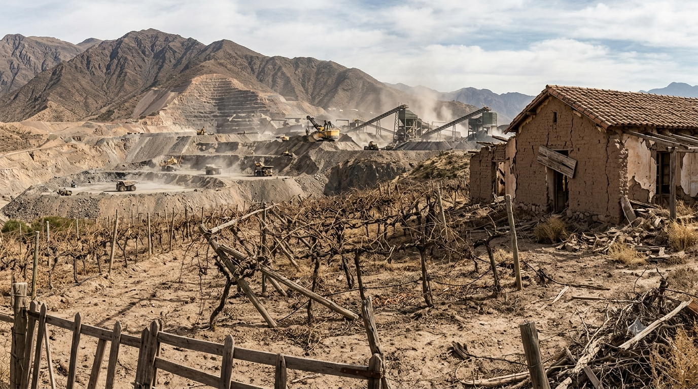 MIENTRAS LA MINERÍA AVANZA, LA VITIVINICULTURA MENDOCINA SE CAE A PEDAZOS