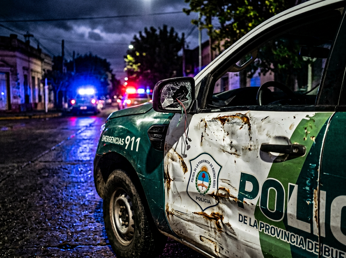 RIVADAVIA: UN HOMBRE GOLPEÓ A POLICÍAS Y DESTROZÓ UN MÓVIL OFICIAL