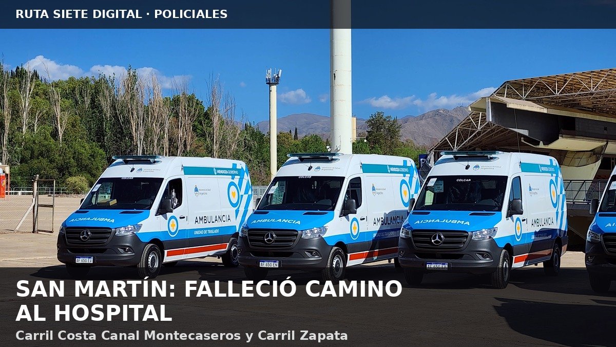 SAN MARTÍN: SE DIRIGÍA AL HOSPITAL PARA SER ATENDIDO, PERO FALLECIÓ EN EL CAMINO