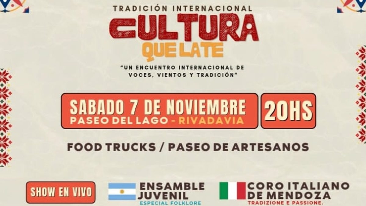 “TRADICIÓN INTERNACIONAL”: EL PASEO DEL LAGO DE RIVADAVIA RECIBE UN ENCUENTRO DE VOCES, VIENTOS Y DANZAS