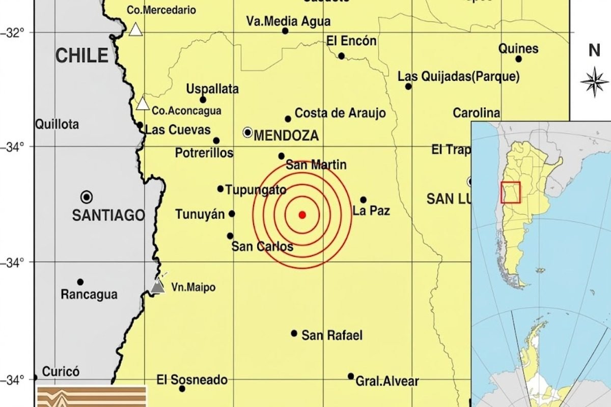 UN SISMO CON EPICENTRO EN SANTA ROSA SE SINTIÓ EN DISTINTOS DEPARTAMENTOS DE MENDOZA