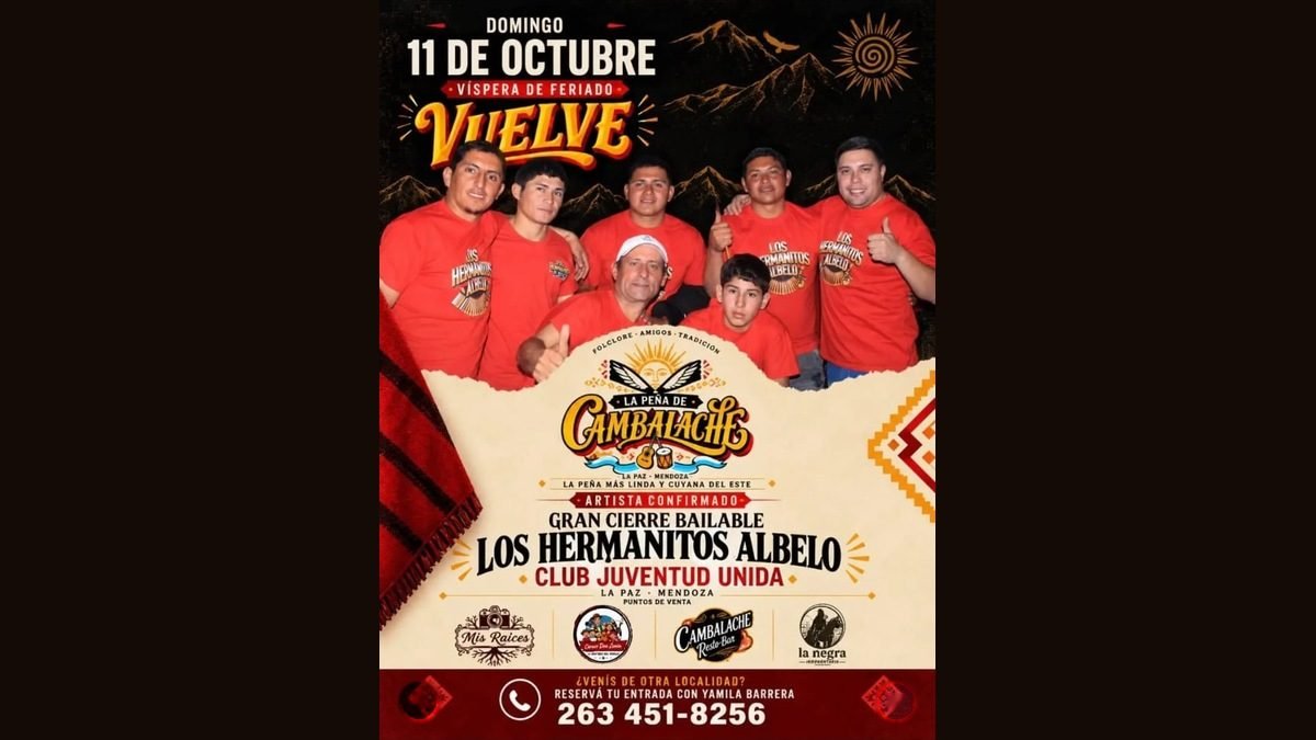 VUELVE LA PEÑA DE CAMBALACHE: LOS HERMANITOS ALBELO, DESDE SAN LUIS, SERÁN EL GRAN CIERRE BAILABLE EN LA PAZ